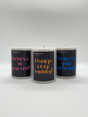 TabSecret Candle Affirmation Series Aromalı 3'lü Mum Seti