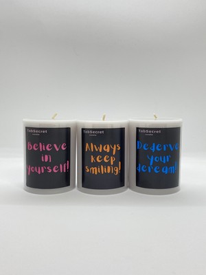 TabSecret Candle Affirmation Series Aromalı 3'lü Mum Seti