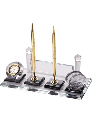 CLK İsme Özel Kabartma Modern Altın Kristal Masasütü İsimlik