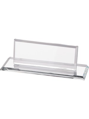 CLK İsme Özel Kabartma Kristal Şeffaf Masasütü İsimlik Krem