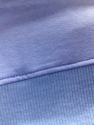 Kıyılı Unisex Açık Mavi Kapüşonlu Sweatshirt