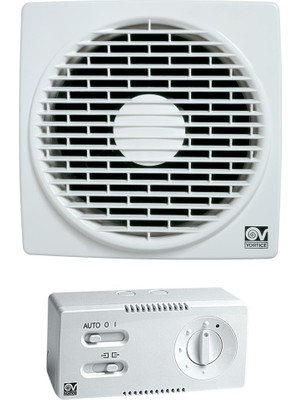 Vortice Vario 150/6" AR-LL-S Fan - CR5N Hız Anahtarı Dahil - Duvara ve Cama Kolay Montaj - Otomatik Panjur - 49,6 dB (A) Ses Basınç Seviyesi