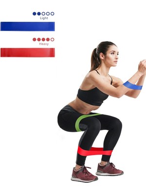 Trendpoint 2 Li Farklı Dirençte Aerobik Bandı Pilates Squat Çalışma Lastiği