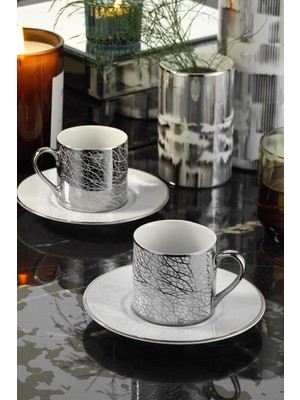 Kütahya Porselen Rüya 4 Parça 2 Kişilik Kahve Fincan Takımı 11430