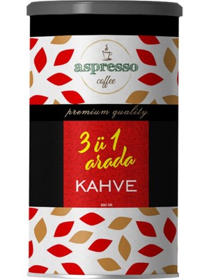 Aspresso 3+1 Üçü Bir Arada 1000 Gr. Teneke Kutu