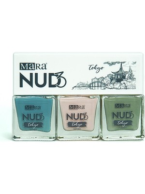 Mara Nude Oje Serisi 3'lü Tokyo Renkli Oje Seti 3 Farklı Renk ile Şık Tasarım