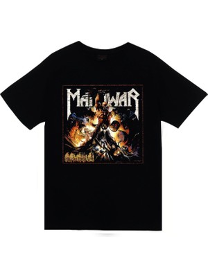 stonedfame Manowar Baskılı T-Shirt
