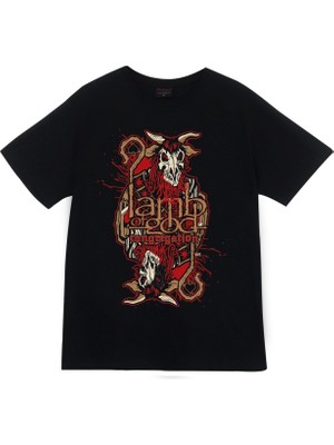 stonedfame Lamb Of God Baskılı T-Shirt