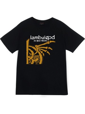 stonedfame Lamb Of God Baskılı T-Shirt