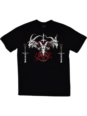 stonedfame Slayer Baskılı T-Shirt