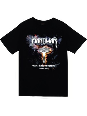 stonedfame Manowar Baskılı T-Shirt