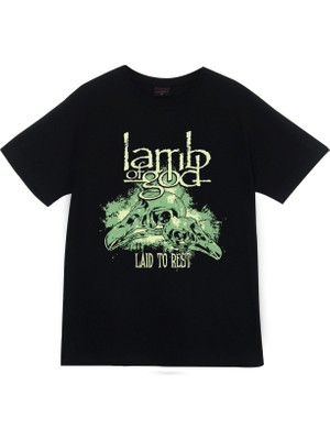 stonedfame Lamb Of God Baskılı T-Shirt
