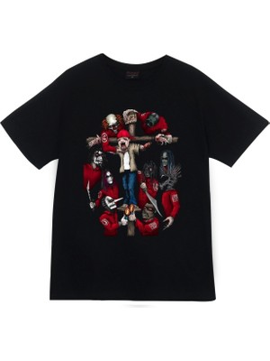 stonedfame Slipknot Baskılı T-Shirt