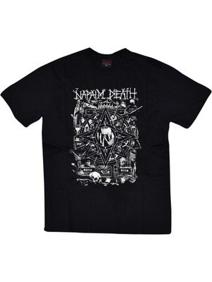 stonedfame Napalm Death Baskılı T-Shirt