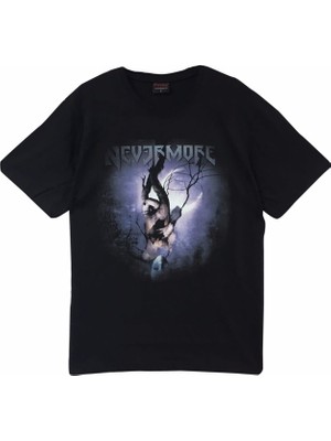 stonedfame Nevermore Baskılı T-Shirt