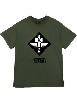 stonedfame Manowar Baskılı T-Shirt