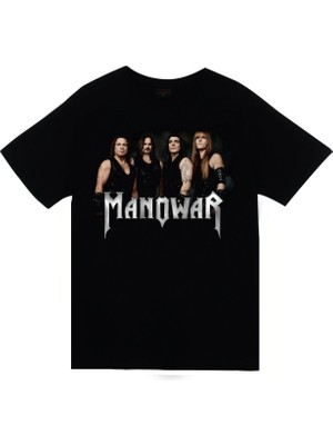 stonedfame Manowar Baskılı T-Shirt