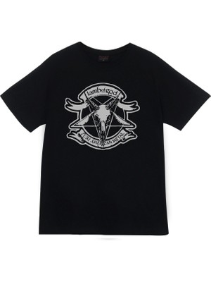 stonedfame Lamb Of God Baskılı T-Shirt