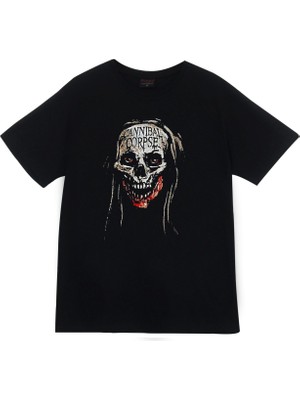 stonedfame Cannibal Corpse Baskılı T-Shirt