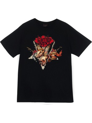 stonedfame Lamb Of God Baskılı T-Shirt