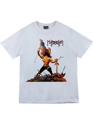 stonedfame Manowar Baskılı T-Shirt