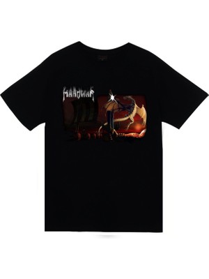 stonedfame Manowar Baskılı T-Shirt
