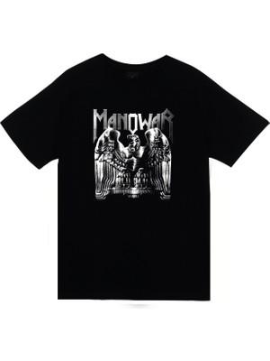 stonedfame Manowar Baskılı T-Shirt