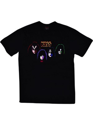 stonedfame Kiss Baskılı T-Shirt