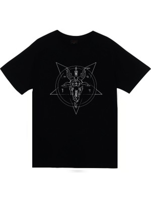 stonedfame Pentagram Baskılı T-Shirt