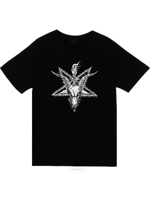 stonedfame Pentagram Baskılı T-Shirt