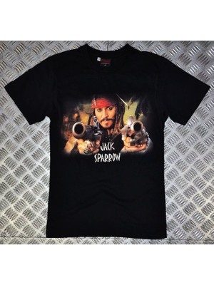 stonedfame Jack Sparrow Baskılı T-Shirt