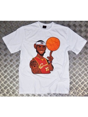 stonedfame Lebron James Baskılı T-Shirt