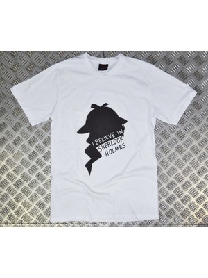 stonedfame Sherlock Baskılı T-Shirt