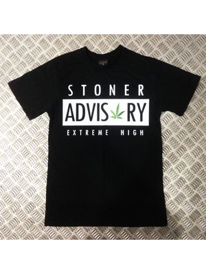 stonedfame Stoner Advısory Baskılı T-Shirt