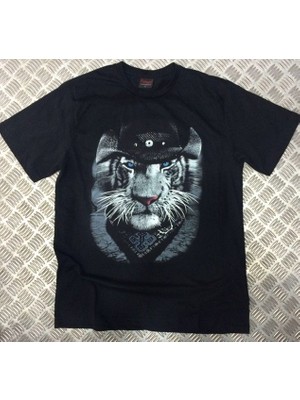 stonedfame Kaplan Baskılı T-Shirt