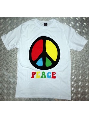 stonedfame Peace Baskılı T-Shirt