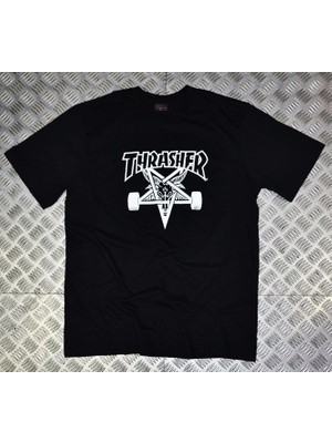 stonedfame Thrasher Baskılı T-Shirt