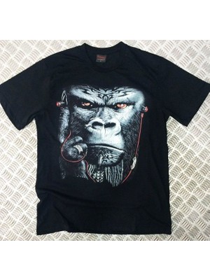 stonedfame Goril Baskılı T-Shirt