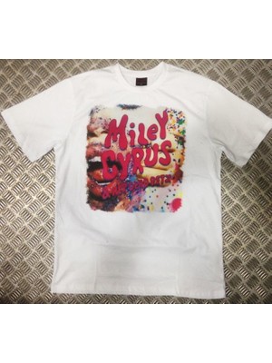 stonedfame Mıley Cyrus Baskılı T-Shirt