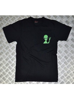 stonedfame Alıen Baskılı T-Shirt