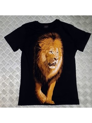 stonedfame Aslan Baskılı T-Shirt