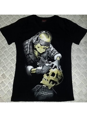 stonedfame Kuru Kafa Baskılı T-Shirt