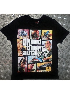 stonedfame Gta Baskılı T-Shirt