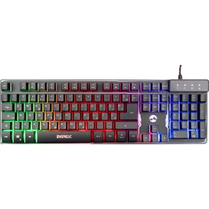 Kb-Gx9 Siyah USB Gökkuşağı Renkli Aydınlatmalı LC Layout Standart Klavye
