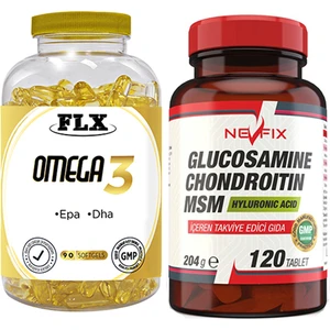 Flx Omega 3 Balık Yağı 90 Softgel & Nevfix Glucosamine Chondroitin Msm 120 Tablet