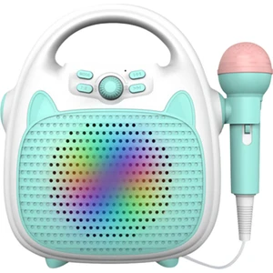 Çocuklar Karaoke Makinesi Şarkı Oyuncaklar Mikrofon Oyuncak Kapalı Açık Taşınabilir -, 21X9.5X21.5 cm Mavi (Yurt Dışından)