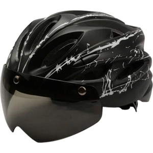 Bisiklet Kask Yetişkin Kadın Erkek Manyetik Gözlüklü Siyah Siyah ile Bisiklet Kask (Yurt Dışından)