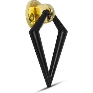 BADEM10 Bafra Sarkaç Dolap Çekmece Kulpu Kulbu Metal Siyah-Altın Halka Kulp