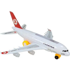 Türk Hava Yolları A380 Oyuncak Uçak Işıklı Hareketli 32 cm
