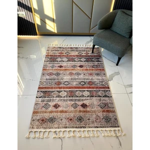 Dara Kaymaz Tabanlı Örgü Saçaklı Pamuk Kilim 199